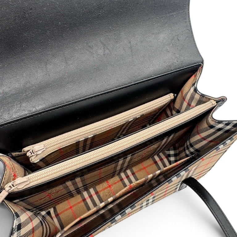 Burberry Nova Check Canvas Shoulder Bag