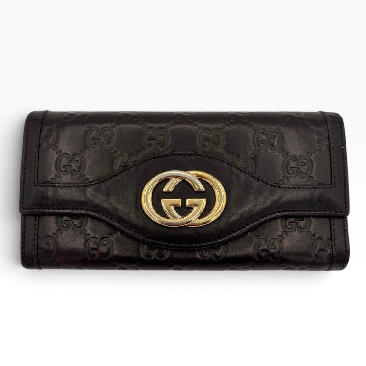 Gucci Guccissima Chocolate Brown Long Wallet
