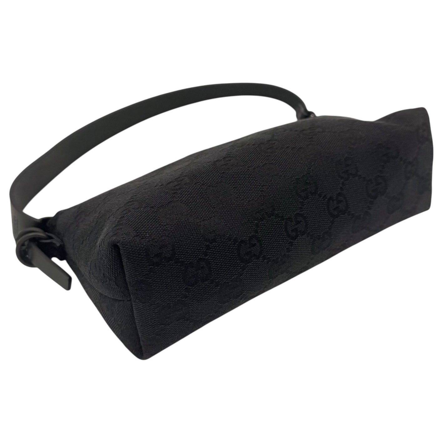 Gucci Black GG Monogram Canvas Shoulder Bag