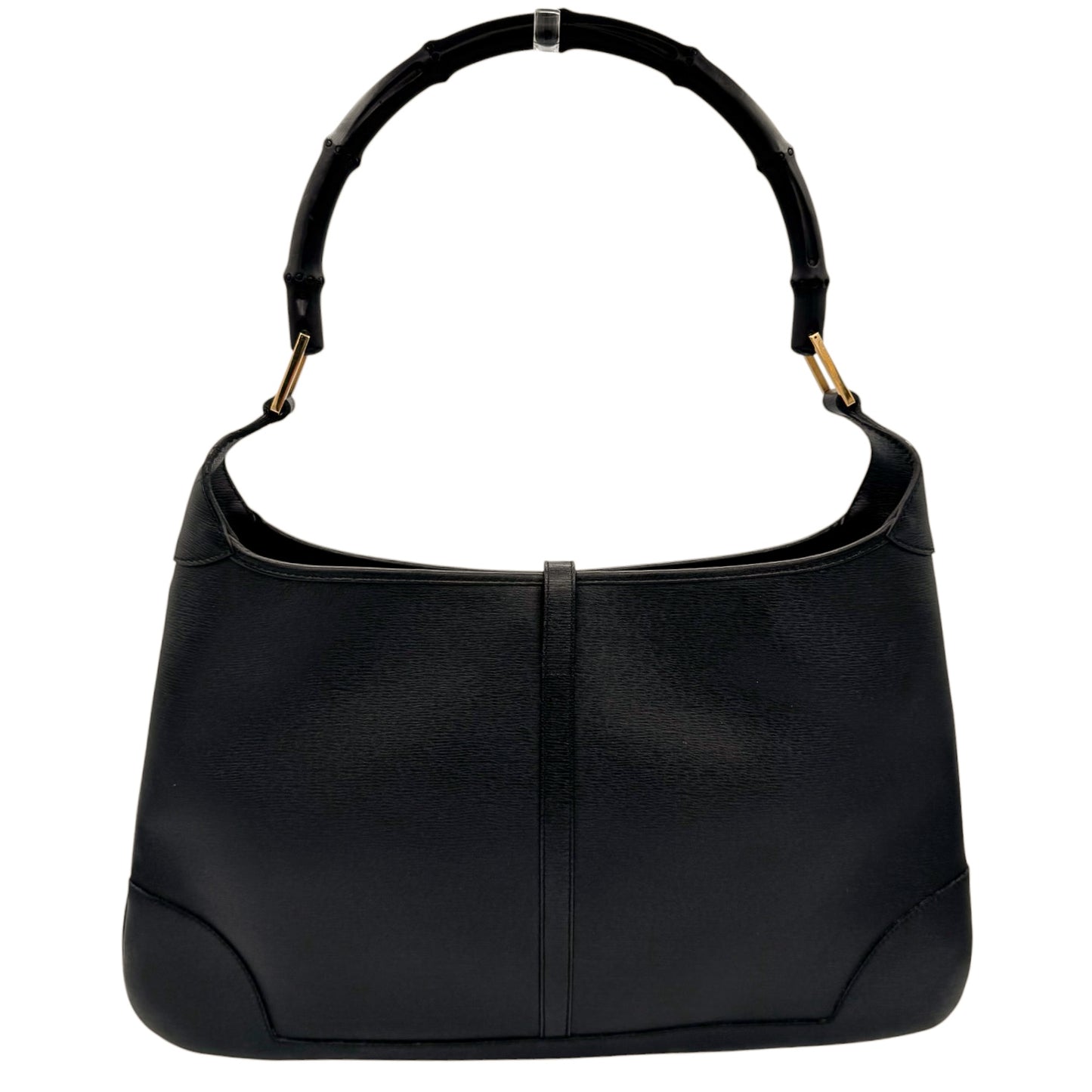 Gucci Tom Ford Era Bamboo Jackie Black Leather Shoulder Bag