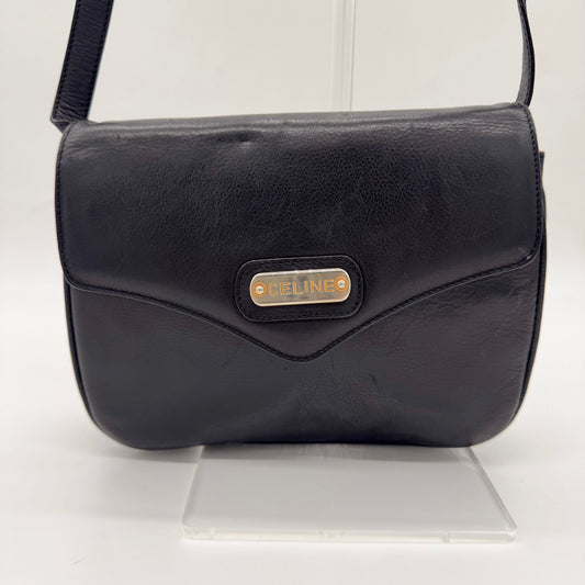 Celine Black Leather Crossbody Bag