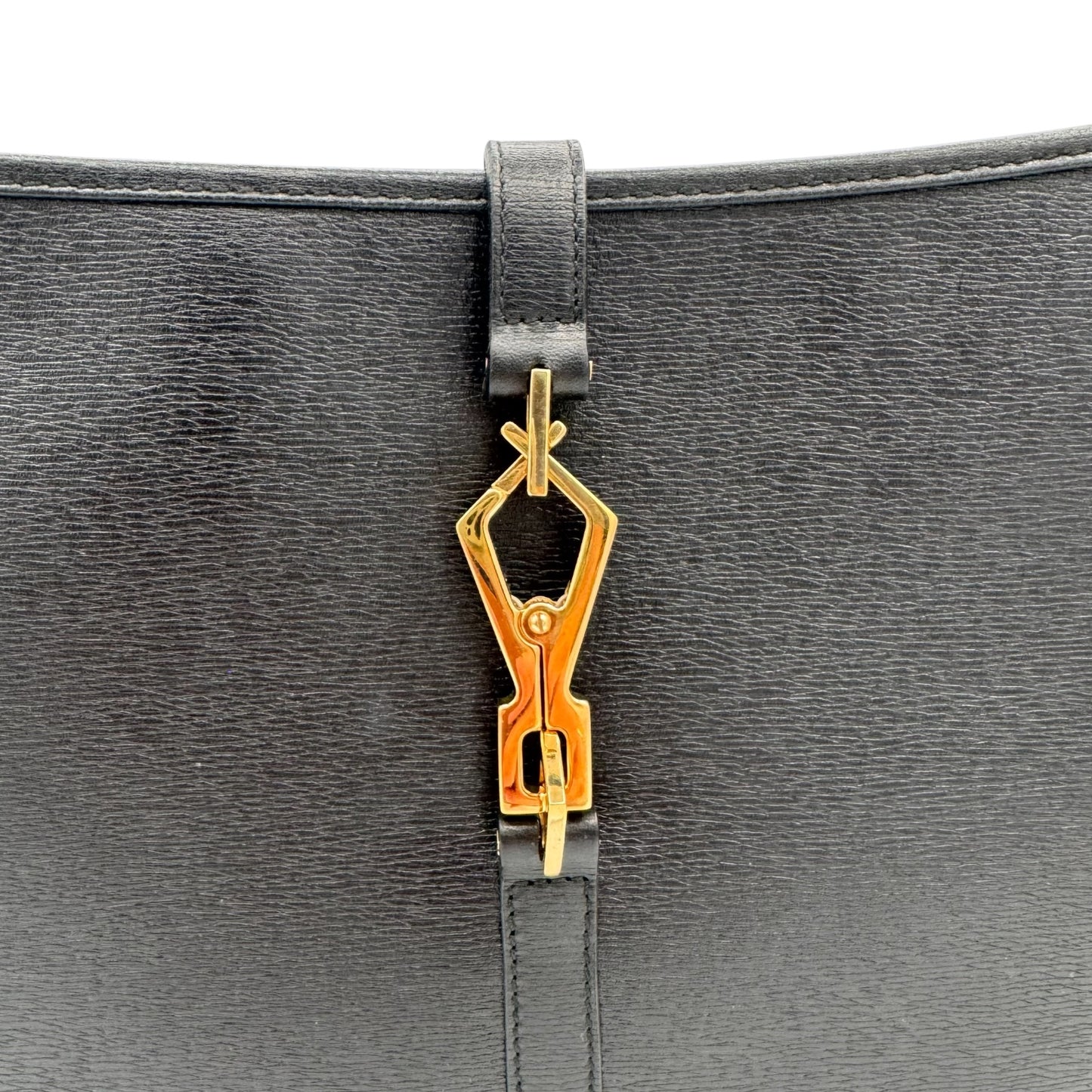 Gucci Tom Ford Era Bamboo Jackie Black Leather Shoulder Bag