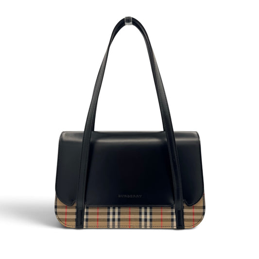 Burberry Nova Check Canvas Shoulder Bag