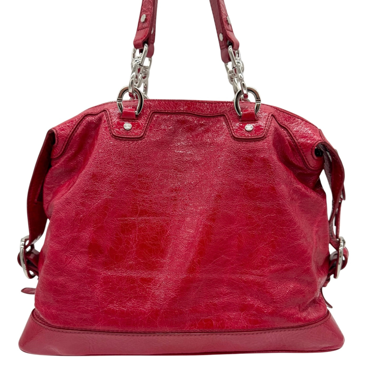 Celine Y2K Red Leather Shoulder Bag
