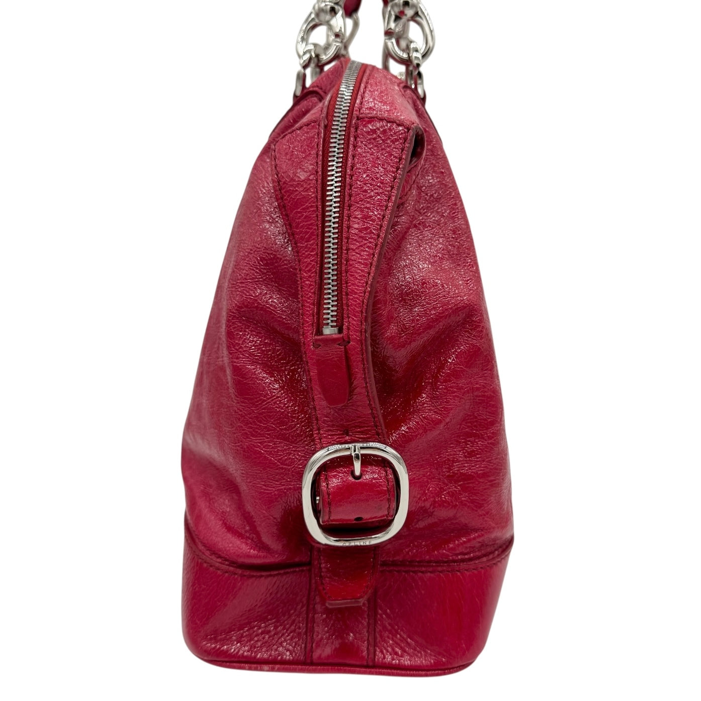 Celine Y2K Red Leather Shoulder Bag