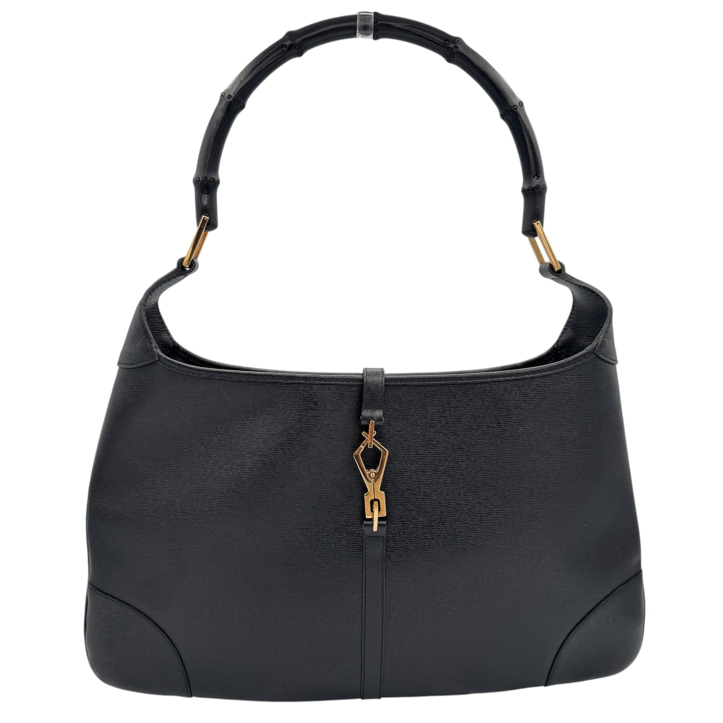 Gucci Tom Ford Era Bamboo Jackie Black Leather Shoulder Bag