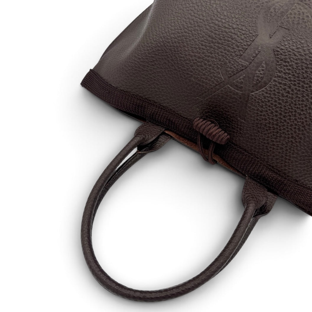Yves Saint Laurent Brown Leather Tote Bag