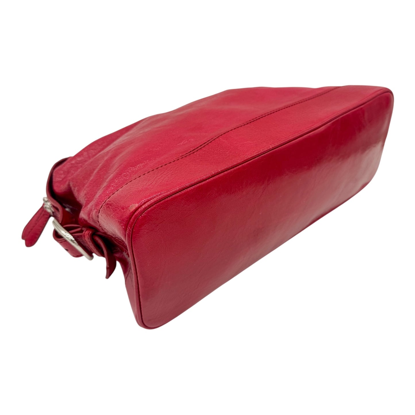 Celine Y2K Red Leather Shoulder Bag