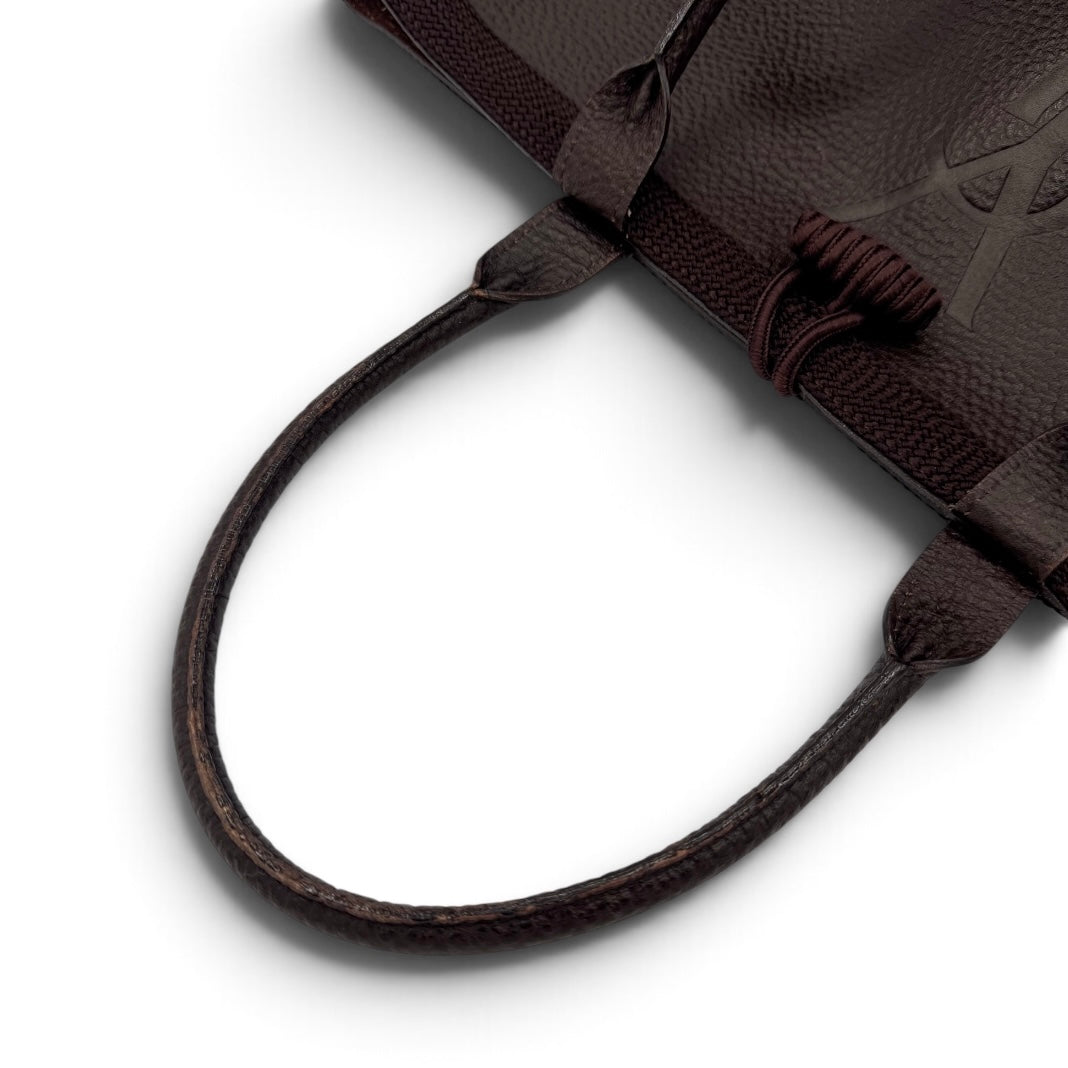 Yves Saint Laurent Brown Leather Tote Bag