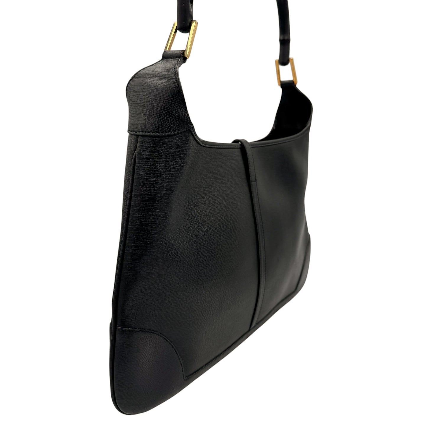 Gucci Tom Ford Era Bamboo Jackie Black Leather Shoulder Bag