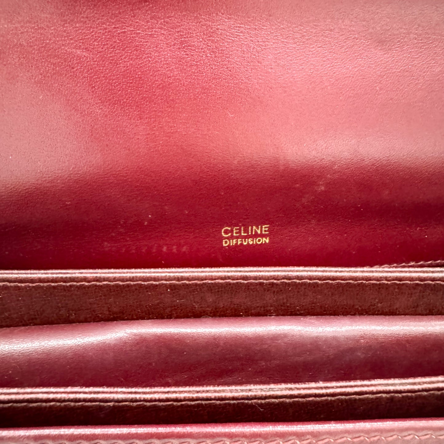 Burgundy Celine Horse Carriage Shoulder Bag