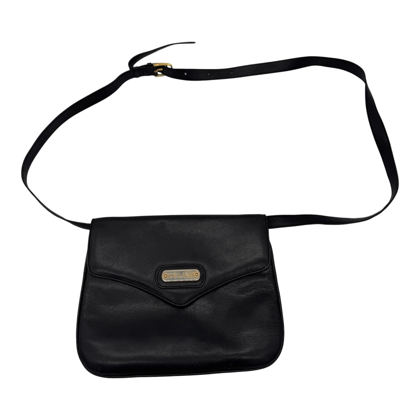 Celine Black Leather Crossbody Bag