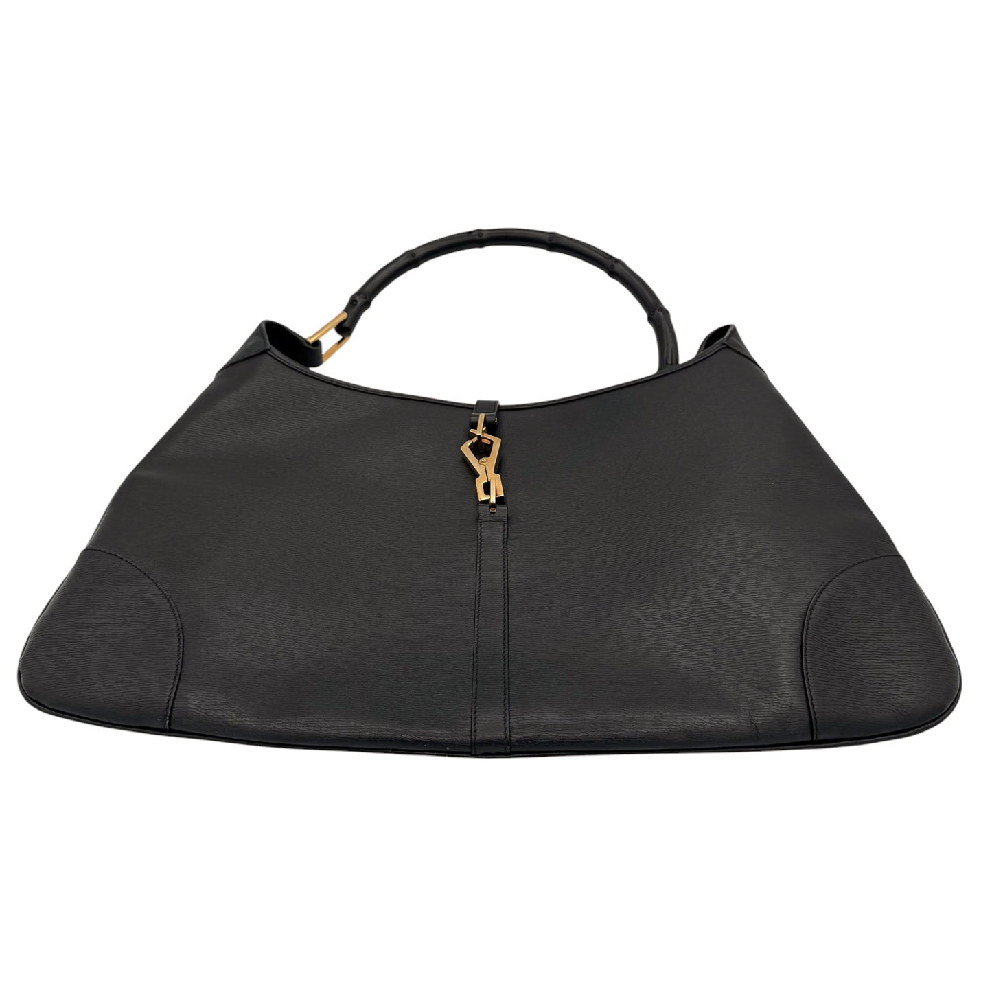 Gucci Tom Ford Era Bamboo Jackie Black Leather Shoulder Bag