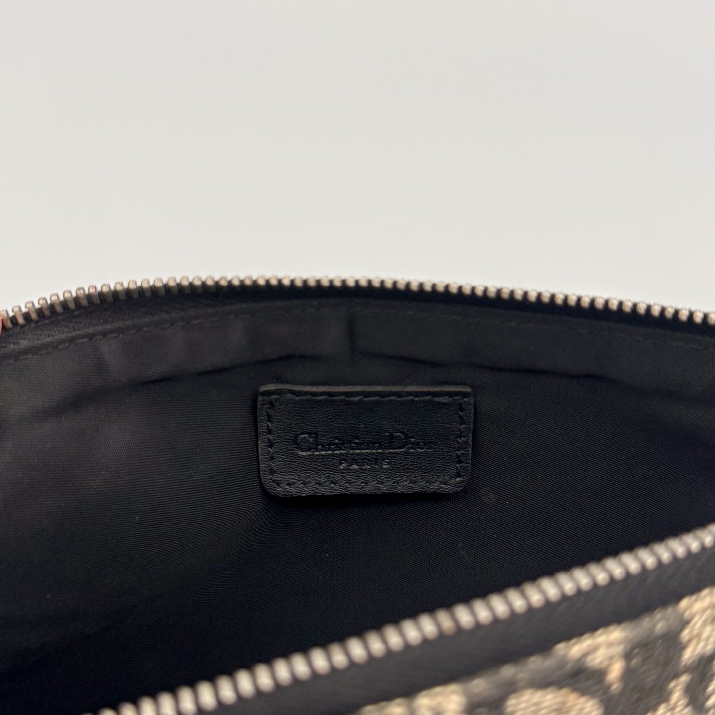 Christian Dior Saddle Bag Black Trotter Monogram Canvas Galliano Era