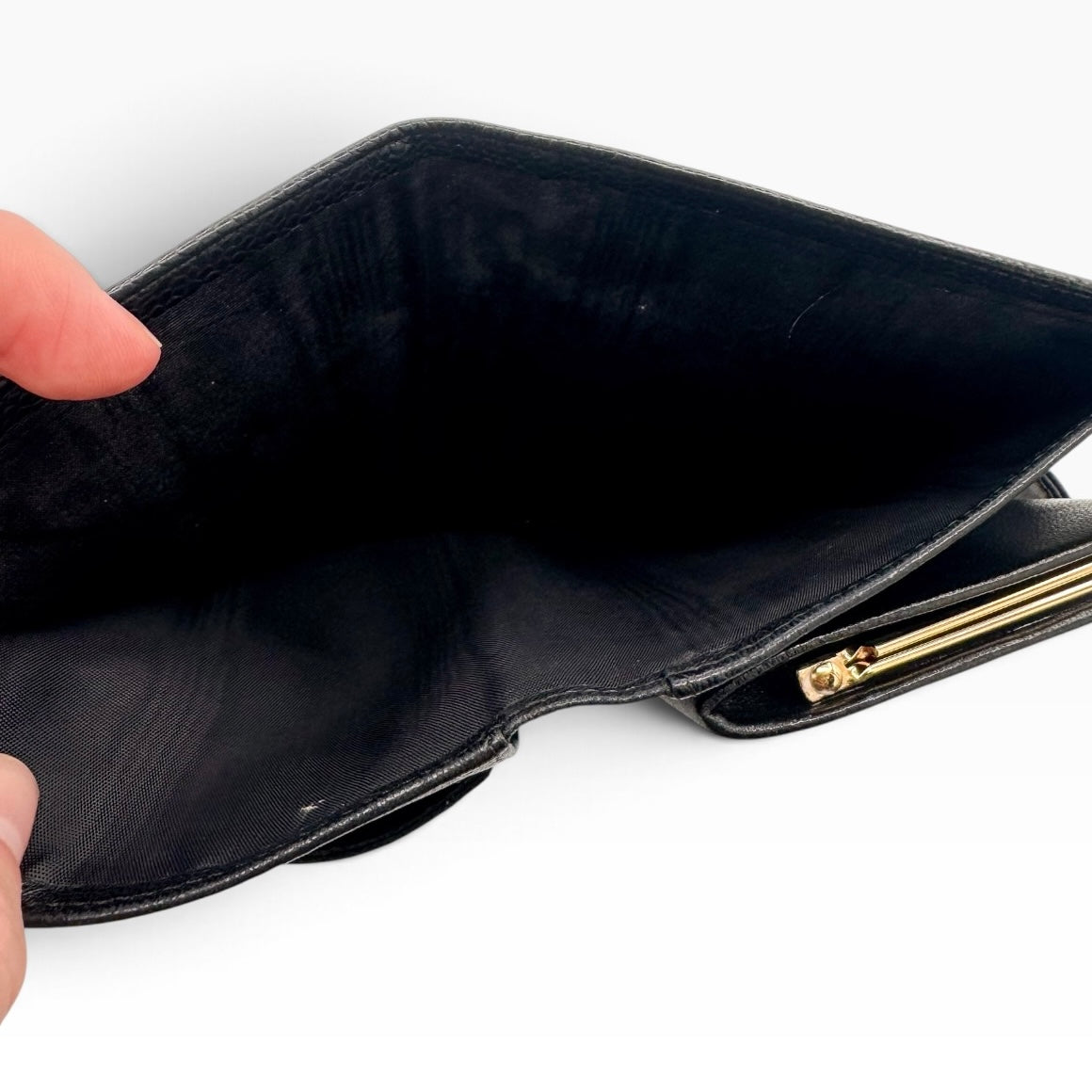 Chanel Black Caviar CC Long Wallet