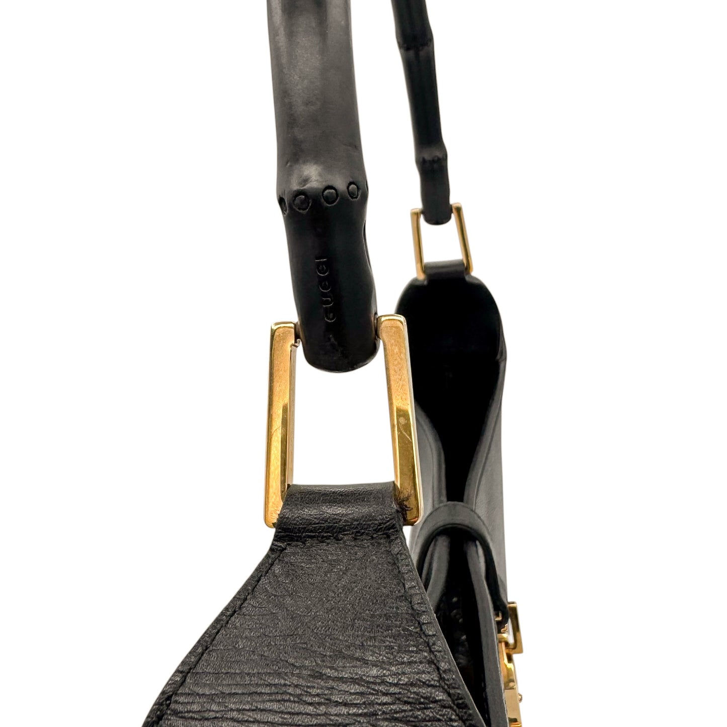 Gucci Tom Ford Era Bamboo Jackie Black Leather Shoulder Bag