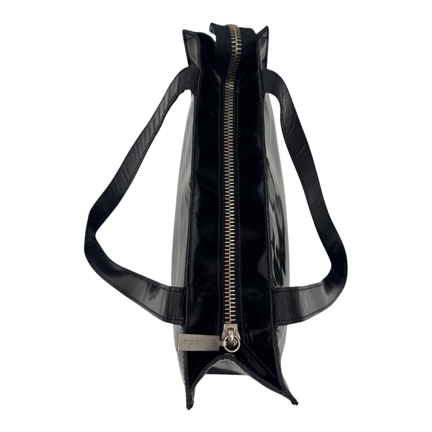 Chanel Patent Leather Logo Tote Bag Black