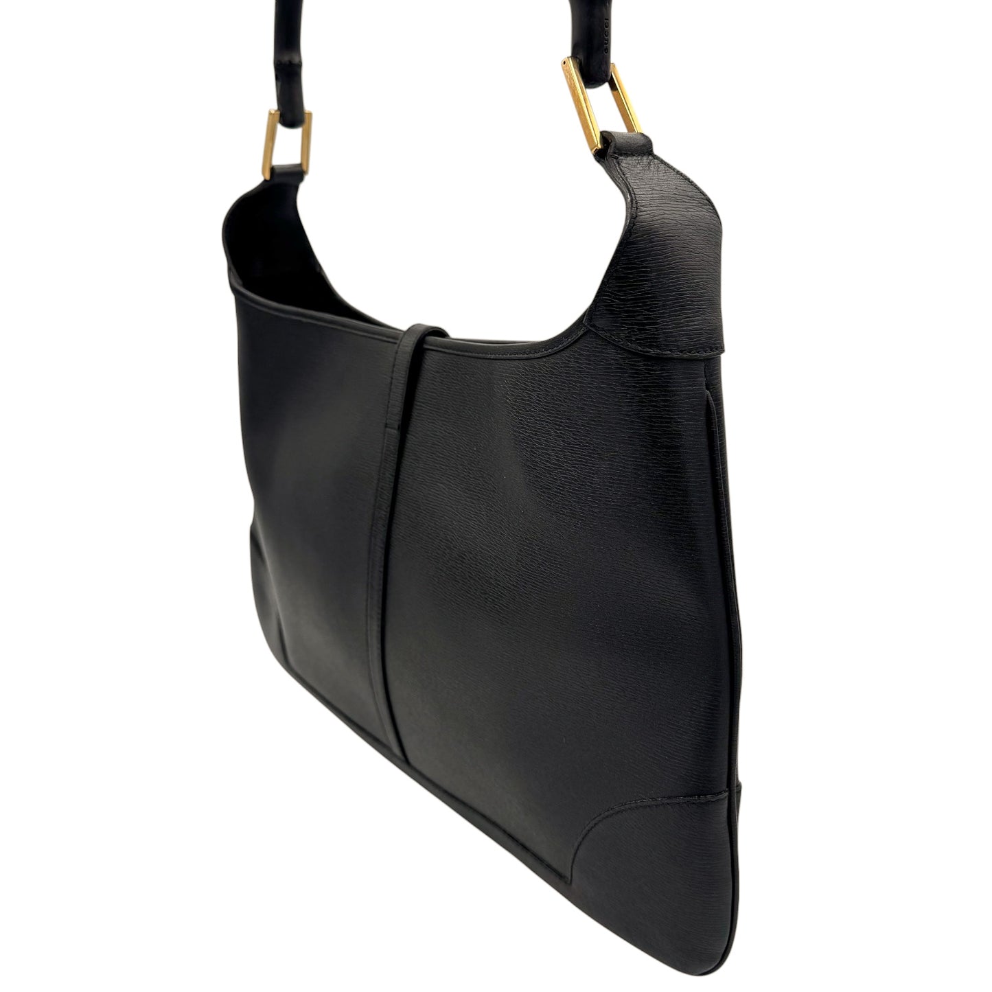 Gucci Tom Ford Era Bamboo Jackie Black Leather Shoulder Bag