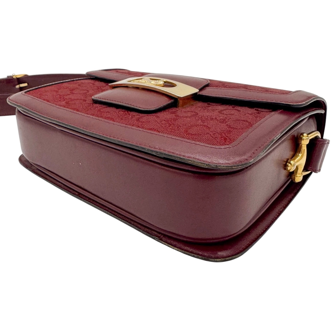 Burgundy Celine Horse Carriage Shoulder Bag