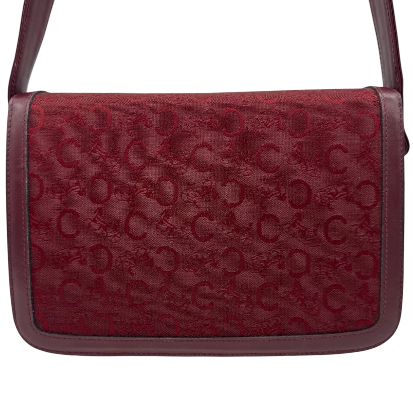Burgundy Celine Horse Carriage Shoulder Bag