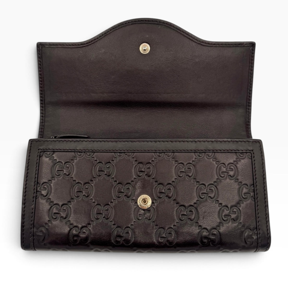 Gucci Guccissima Chocolate Brown Long Wallet