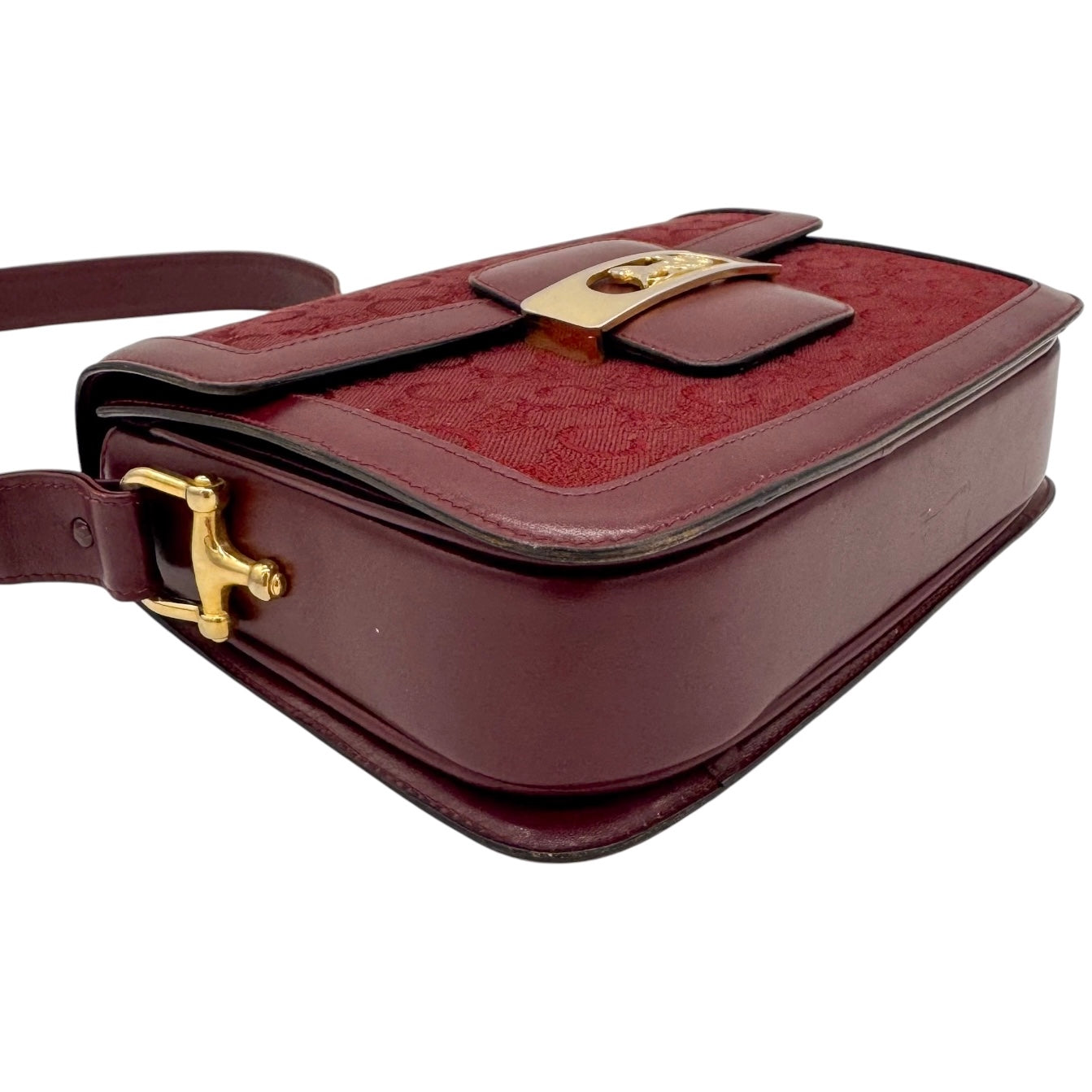 Burgundy Celine Horse Carriage Shoulder Bag
