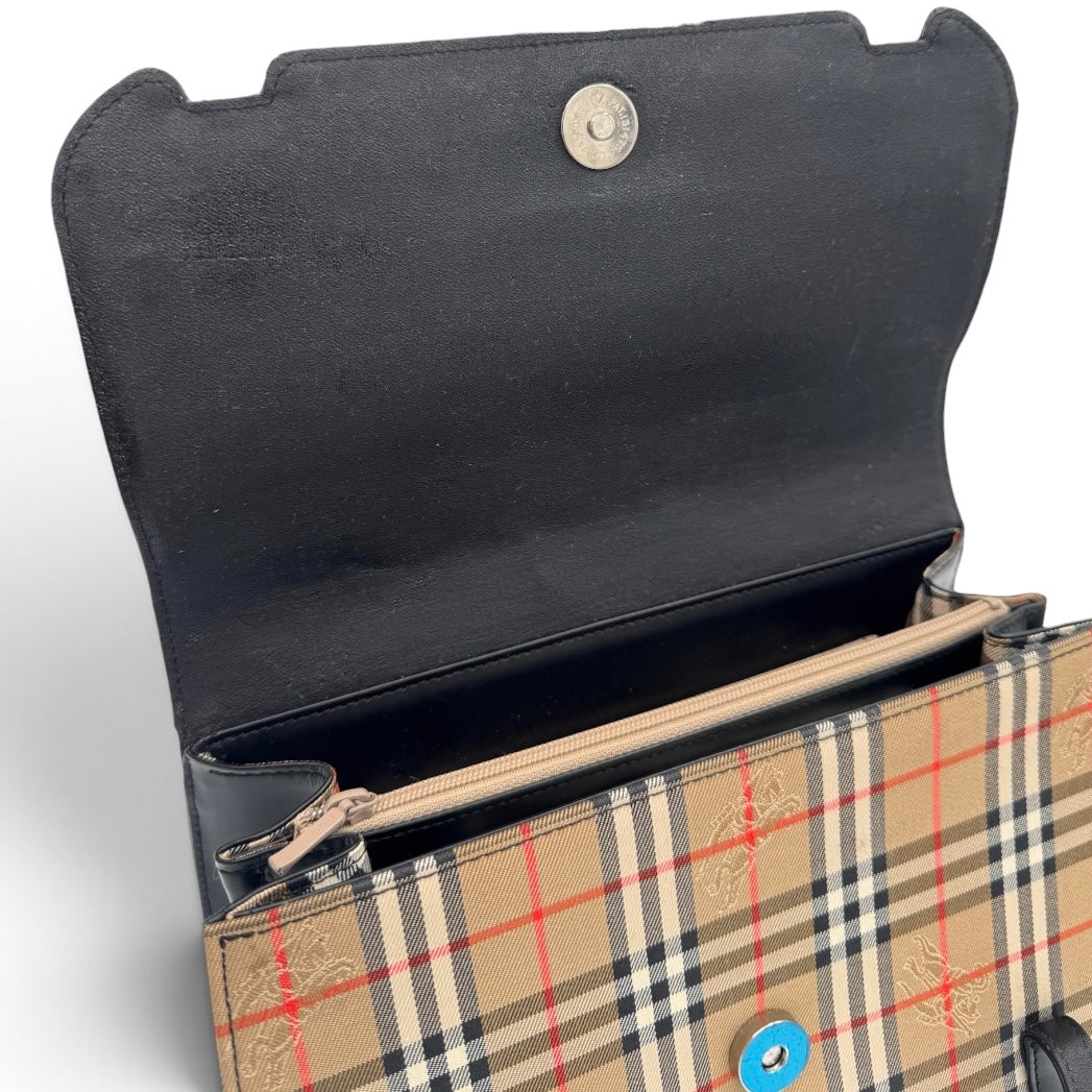 Burberry Nova Check Canvas Shoulder Bag