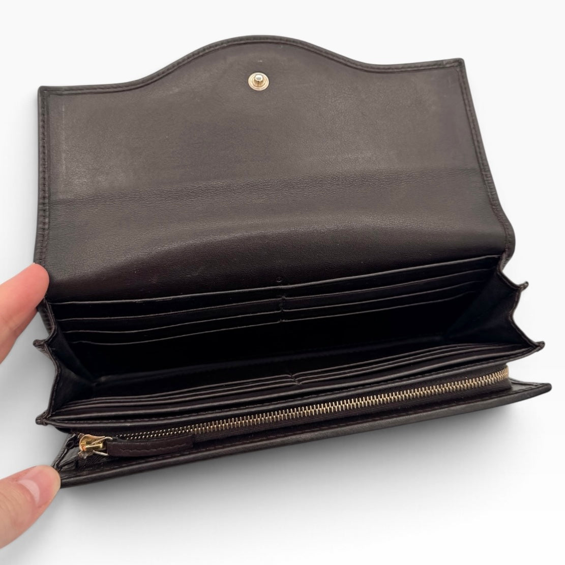 Gucci Guccissima Chocolate Brown Long Wallet